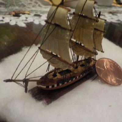 "USS Constitution Mini Fleet Model." Hand made 1983.