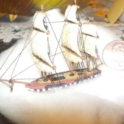 "USS Constitution Mini Fleet Model." Hand made 1983.