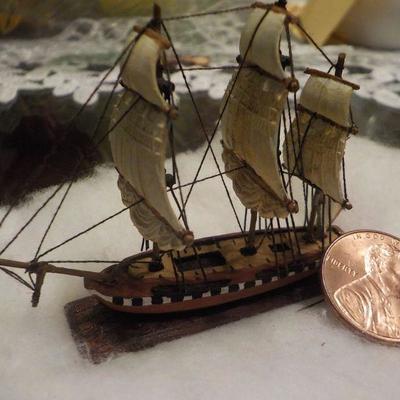 "USS Constitution Mini Fleet Model." Hand made 1983.