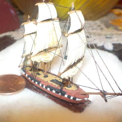"USS Constitution Mini Fleet Model." Hand made 1983.