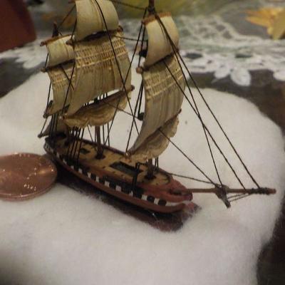 "USS Constitution Mini Fleet Model." Hand made 1983.