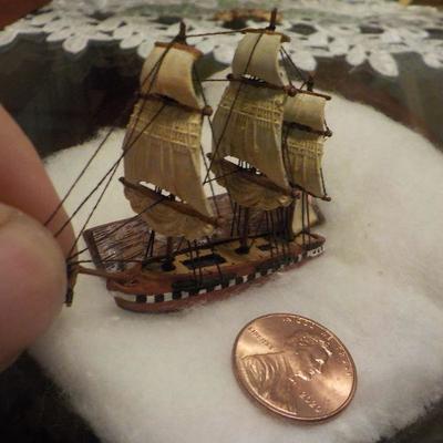 "USS Constitution Mini Fleet Model." Hand made 1983.
