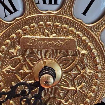 Ornate Imperial Brass Three Piece Clock Garniture Set - Made in Italy