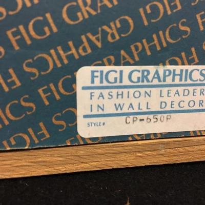 Original c.1988 Figi Graphics Art Signed By Wess Cast Paper 3D Framed