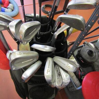 LOT 55  GOLF BAG AND CLUBS