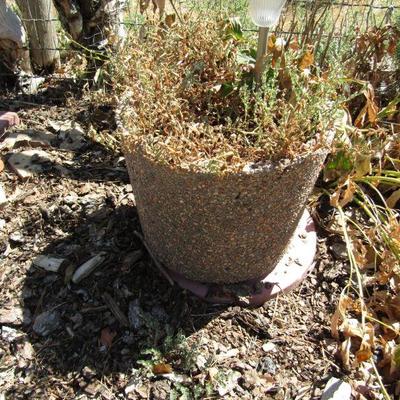 Y-22  3 LARGE CONCRETE PLANTERS