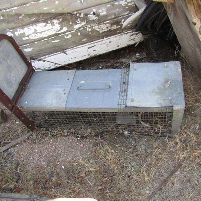 Y-26  WHEELBARROW & LIVE ANIMAL TRAP