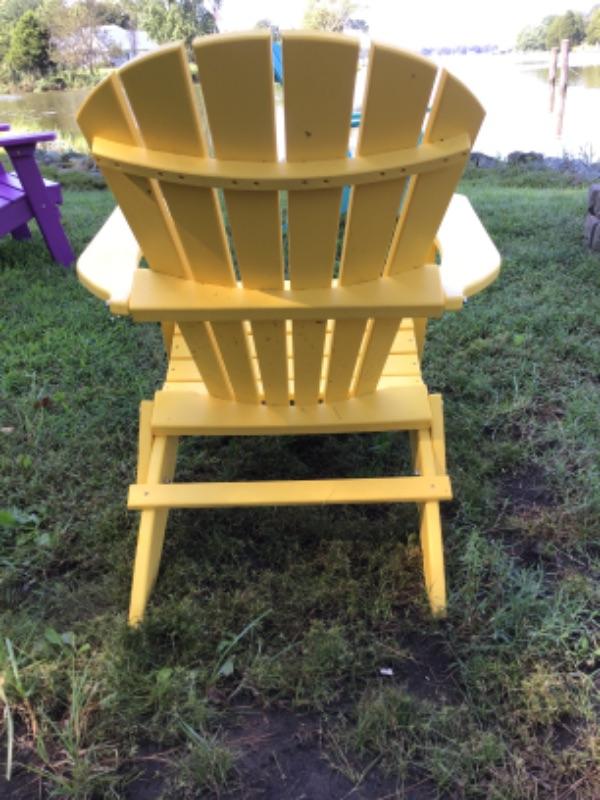 234 Yellow Poly Folding Resin Adirondack Chair