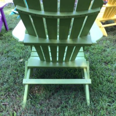 235: Light Green Poly Resin Folding  Adirondack Chair 