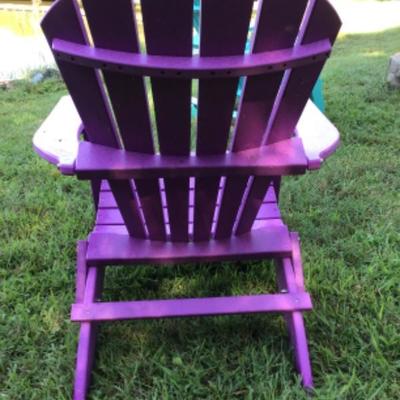236: Purple Poly Resin Folding Adirondack Chair 