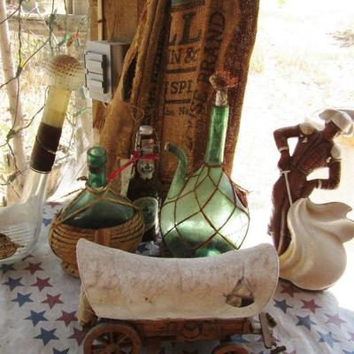 SR-5  LIQUOR BOTTLES & COVERED WAGON