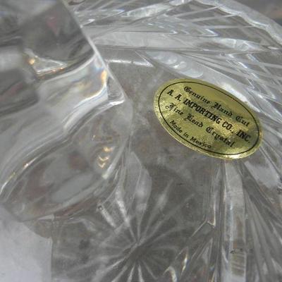 LOT 235   HAND CUT, LEAD CRYSTAL CANISTER