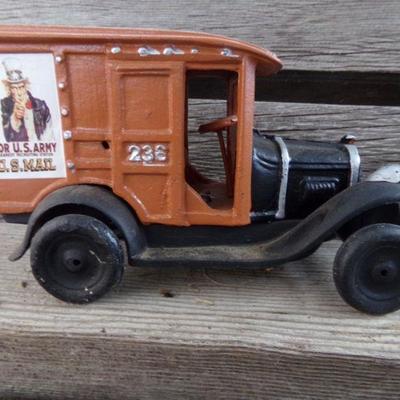 LOT 304  CAST US MAIL WAGON & FIRE TRUCK/WAGON
