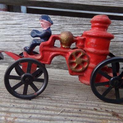 LOT 304  CAST US MAIL WAGON & FIRE TRUCK/WAGON