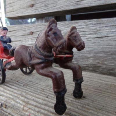 LOT 304  CAST US MAIL WAGON & FIRE TRUCK/WAGON