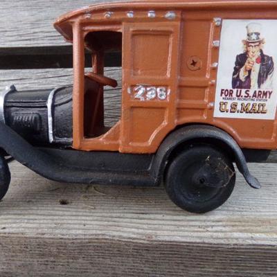 LOT 304  CAST US MAIL WAGON & FIRE TRUCK/WAGON
