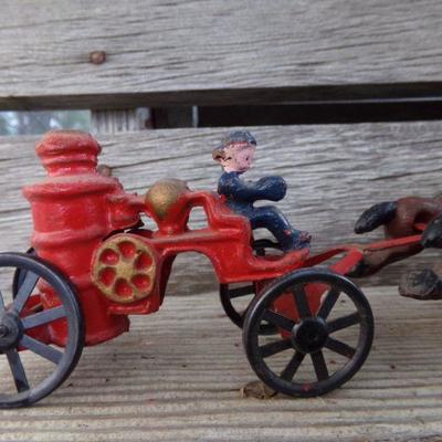 LOT 304  CAST US MAIL WAGON & FIRE TRUCK/WAGON