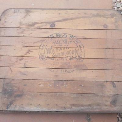 LOT 309  ADVERTISING ON WOOD & METAL SIGN
