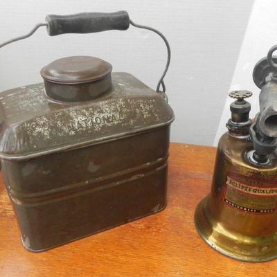 LOT 310  RAILROAD/COAL MINERS LUNCH BOX & TORCH