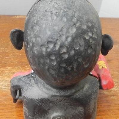 LOT 313  POLITICALLY INCORRECT CAST IRON COIN BANK