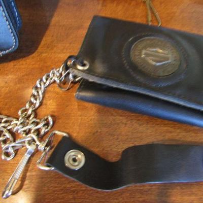 LOT 96  LEATHER CHAIN WALLETS