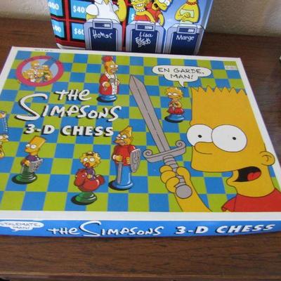 LOT 172   THE SIMPSONS 3-D CHESS & DELUXE JEOPARDY