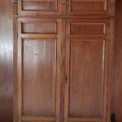 Beautiful Armoire with unusual double compartment. Plus keys