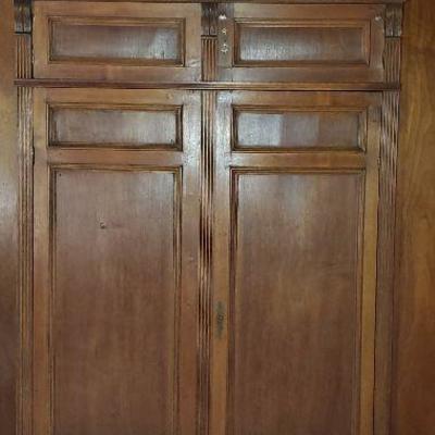 Beautiful Armoire with unusual double compartment. Plus keys