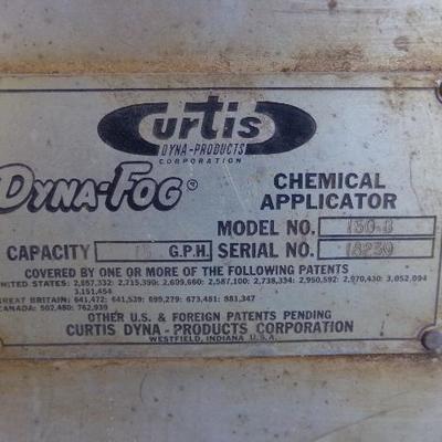 WS-1  CURTIS DYNAFOG CHEMICAL APPLICATOR