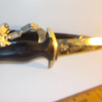 " German WW 2 Military dagger reproduction 14 in. full size,"