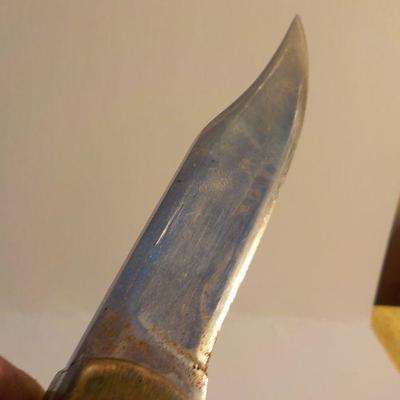 " Vintage  Buck folding knife with a buck leather belt carry case".