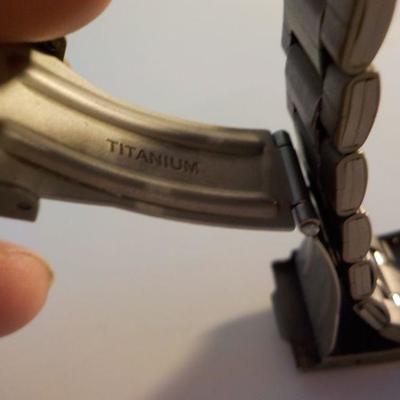 " Stauer Titanium Merkur-WWVB movt. Mens wrist watch".