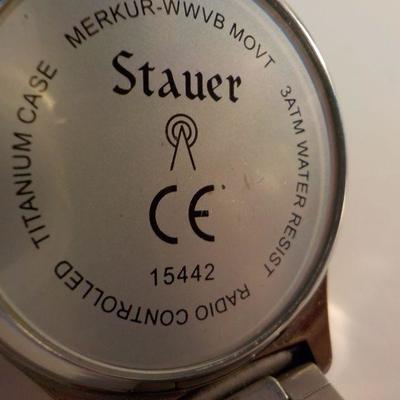 " Stauer Titanium Merkur-WWVB movt. Mens wrist watch".