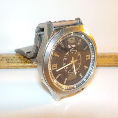 " Stauer Titanium Merkur-WWVB movt. Mens wrist watch".