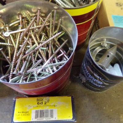 WS-17  VARIOUS HARDWARE  (RED/BROWN CANS)