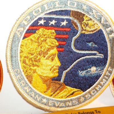 " Real Patches  Fenway 75th, Mercury 4, Molly Brown, Apollo 17, USPS.