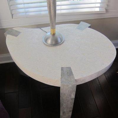 Stone/Marble Kidney shaped end table