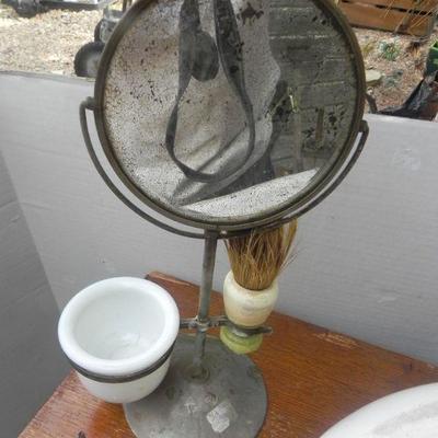 LOT 323  ANTIQUE SHAVING STATION & BED PAN