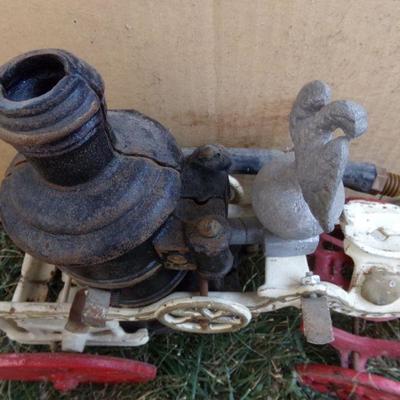 LOT 331  CAST TOY HORSE DRAWN FIRE TRUCK/WAGON 