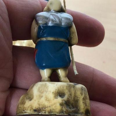 D5: Vintage Numbered Oriental Chinese Plastic Figurines Statues Set of 7