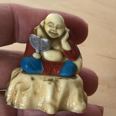 D5: Vintage Numbered Oriental Chinese Plastic Figurines Statues Set of 7