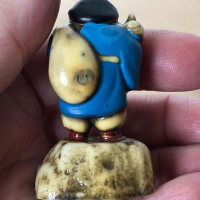 D5: Vintage Numbered Oriental Chinese Plastic Figurines Statues Set of 7