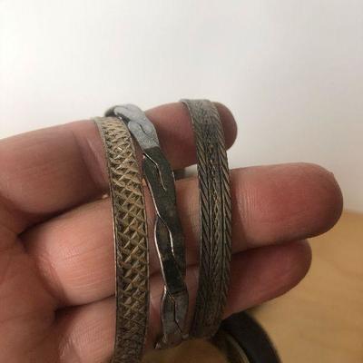 D9: Collection of Bracelets-Sterling and Bangle