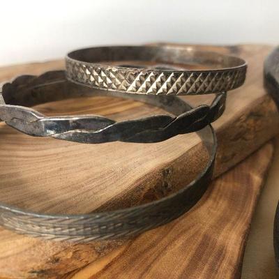 D9: Collection of Bracelets-Sterling and Bangle
