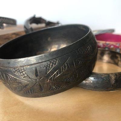 D9: Collection of Bracelets-Sterling and Bangle