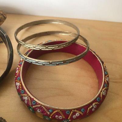 D9: Collection of Bracelets-Sterling and Bangle