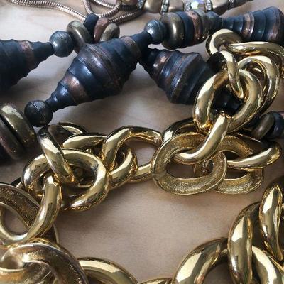 D11: Large Collection of Gold-tone Costume Jewelry