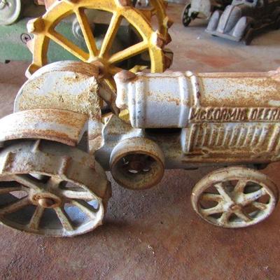 G-9  CAST IRON JOHN DEER TRACTOR & MCCORMICK DEERING TRACTOR