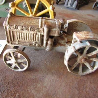 G-9  CAST IRON JOHN DEER TRACTOR & MCCORMICK DEERING TRACTOR
