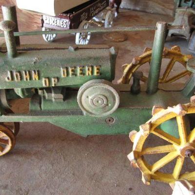 G-9  CAST IRON JOHN DEER TRACTOR & MCCORMICK DEERING TRACTOR